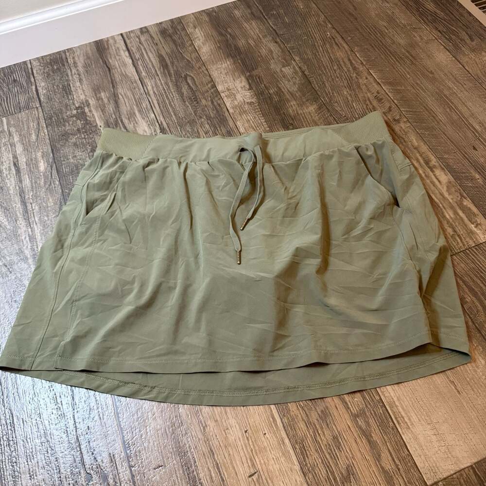All In Motion Women's Stretch Woven Athletic Skort Olive Green Size 2XL